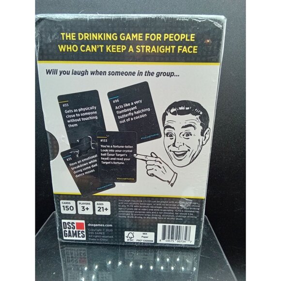You Laugh You Drink Water Drinking Game By DSS Games 150 Cards Ages 21+ 3+ Playe - Picture 2 of 5
